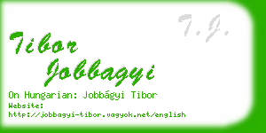 tibor jobbagyi business card